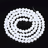 Opaque Solid Color Glass Beads Strands X-GLAA-Q080-4mm-B05-2