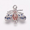 Brass Cubic Zirconia Links KK-P134-49P-1