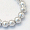 Baking Paint Pearlized Glass Pearl Round Bead Strands X-HY-Q003-4mm-62-2