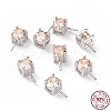 Rhodium Plated 925 Sterling Silver Peg Bails STER-D035-47P-02-1