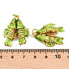 Brass Cloisonne Pendants KK-P251-A01-G-08-3