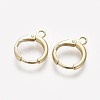 Brass Huggie Hoop Earring Findings KK-L179-04-A-3