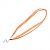Waxed Cord and Organza Ribbon Necklace Making NCOR-T002-158-2