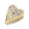 Brass Micro Pave Clear Cubic Zirconia Beads KK-I476-20G-02-2