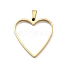 304 Stainless Steel Open Back Bezel Pendants STAS-Z091-05G-09-1