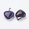 Natural Amethyst Pendants G-E434-03P-1