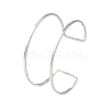 Non-Tarnish 304 Stainless Steel Hollow Open Cuff Bangles for Women BJEW-S155-04P-7