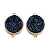 Natural Druzy Agate Links Connectors G-T131-86F-2
