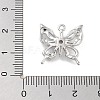 Brass Pave Clear Cubic Zirconia Pendants KK-Z061-14P-01-3