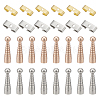 32Pcs 2 Colors Brass Bolo Tie Slide Clasps KK-NB0004-20-1