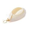 5Pcs Natural Cowrie Shell Copper Wire Wrapped Vortex Pendants PALLOY-JF02463-4