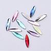 Flat Back K9 Glass Rhinestone Cabochons RGLA-F034-3x11mm-M-1