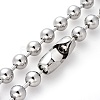 304 Stainless Steel Ball Chain Necklaces NJEW-G326-03P-2