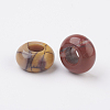 Natural Mookaite European Beads X-G-G740-12x6mm-21-2
