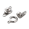 Non-Tarnish 201 Stainless Steel Snap Clasps STAS-K212-01P-01-3