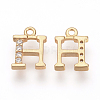 Brass Cubic Zirconia Charms X-KK-T015-01H-1