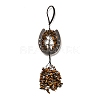 Natural Tiger Eye Chip Tree of Life Pendants Decoration G-F733-06E-1