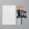 Acrylic Pumpkin & Halloween Word Cake Insert Card Decoration DIY-H109-18-2