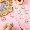 60Pcs 2 Styles Tibetan Style Alloy Connector Rhinestone Settings with 8 Styles Chandelier Component Links TIBEP-CJ0003-14-3