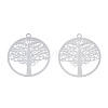 Non-Tarnish 201 Stainless Steel Filigree Pendants STAS-S118-038-1