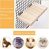 Pet Parrot Bird Cage Perches Wooden Stand Platform Budgie Toys AJEW-GA0001-40-4