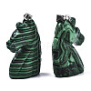 Carved Synthetic Malachite Pendants G-N0327-002H-3