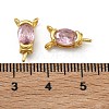 Brass Pave Single Cubic Zirconia Peg Bails Pin Charms KK-D226-01G-03-3