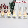 Iron Candle Holder for Christmas AJEW-B008-05-3