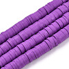 Handmade Polymer Clay Bead Strands CLAY-T002-6mm-54-1