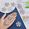 Gorgecraft 10Pcs 3-Hole Alloy Rhinestone Button BUTT-GF0003-55-3