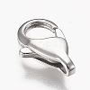 Polished 316 Surgical Stainless Steel Lobster Claw Clasps STAS-Z013-06D-3