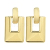 Brass Rectangle Stud Earrings EJEW-K293-11G-1