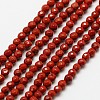 Natural Red Jasper Bead Strands G-A129-2mm-23-1