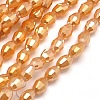 Electroplate Glass Beads Strands EGLA-J013-4X6mm-FM4-2