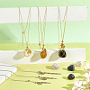 6Pcs 6 Styles Adjustable 304 Stainless Steel Macrame Pouch Necklaces NJEW-PH01581-2