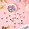 64Pcs 8 Styles Glass & Alloy Pendants PALLOY-TA00177-6