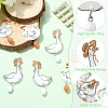 6Pairs 2 Styles Printed Acrylic Pendants OACR-YW0004-57-1-5
