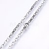 304 Stainless Steel Box Chain Necklaces NJEW-F226-07P-02-2