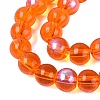 Transparent Electroplate Glass Beads Strands EGLA-Q132-6MM-01A-14-3