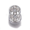 Alloy Rhinestone Slide Charms PALLOY-WH0065-28H-1
