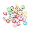 Printed Handmade Polymer Clay Beads CLAY-I016-08B-1