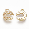Brass Cubic Zirconia Charms KK-S348-330C-2