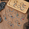 20Pcs 10 Style Tibetan Style Gemstone Bead Shoe Charms HJEW-AB00708-10