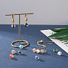 Yilisi 40Pcs 8 Colors Handmade Gold Sand Lampwork Beads Strands LAMP-YS0001-01-8