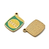 304 Stainless Steel Enamel Pendants SA-CBAD60D-08G-01-2