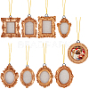 9 Bags 9 Styles Resin Hanging Photo Frame AJEW-DC0003-81-1