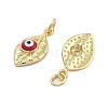 Brass Enamel Pendants KK-Q006-15G-2