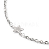 304 Stainless Steel Cable Chain Anklets AJEW-H104-13P-2