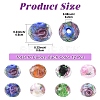 20Pcs Handmade Silver Foil Glass Lampwork Beads LAMP-YW0001-77-3