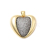 Brass Micro Pave Cubic Zirconia Pendants KK-A266-03C-G-1